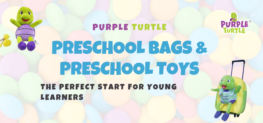 Purple Turtle Preschool Bags and Preschool Toys